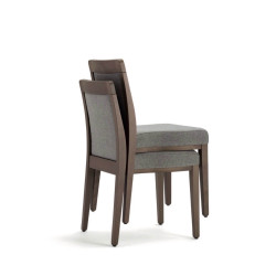 CHAISE EN BOIS EMPILABLE GARNIE OPERA BOHEME