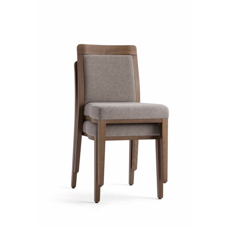 CHAISE EN BOIS EMPILABLE GARNIE OPERA BOHEME