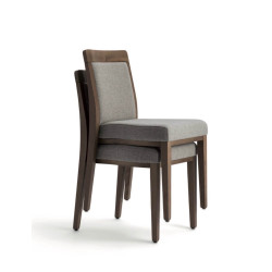 CHAISE EN BOIS EMPILABLE GARNIE OPERA BOHEME
