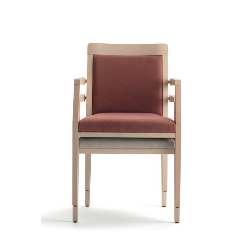 FAUTEUIL EN BOIS EMPILABLE GARNIE OPERA BOHEME