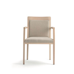 FAUTEUIL EN BOIS EMPILABLE GARNIE OPERA BOHEME
