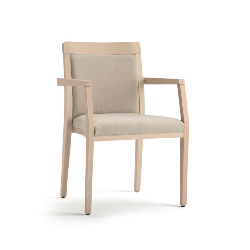 FAUTEUIL EN BOIS EMPILABLE GARNIE OPERA BOHEME