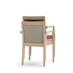 FAUTEUIL EN BOIS EMPILABLE GARNIE OPERA BOHEME