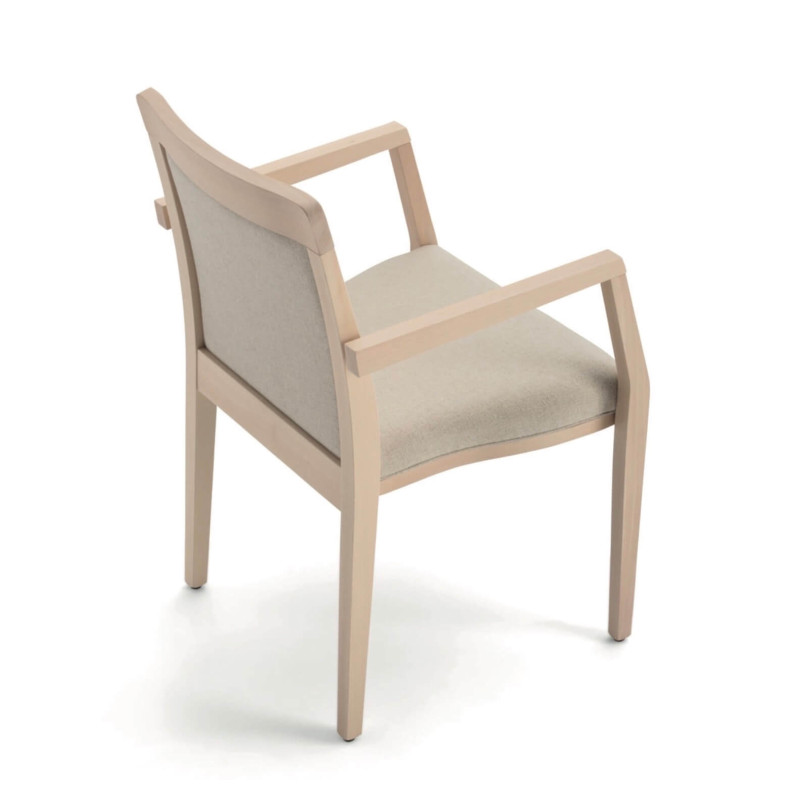 FAUTEUIL EN BOIS EMPILABLE GARNIE OPERA BOHEME
