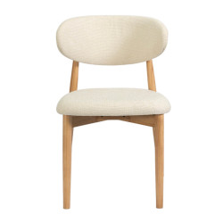 CHAISE EN FRÊNE ET TISSU SCANDINAVE CLARA