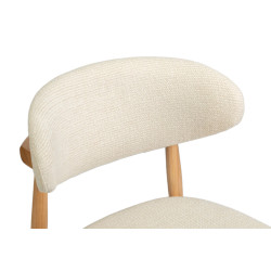 CHAISE EN FRÊNE ET TISSU SCANDINAVE CLARA