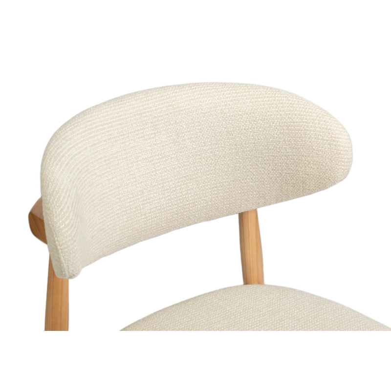 CHAISE EN FRÊNE ET TISSU SCANDINAVE CLARA