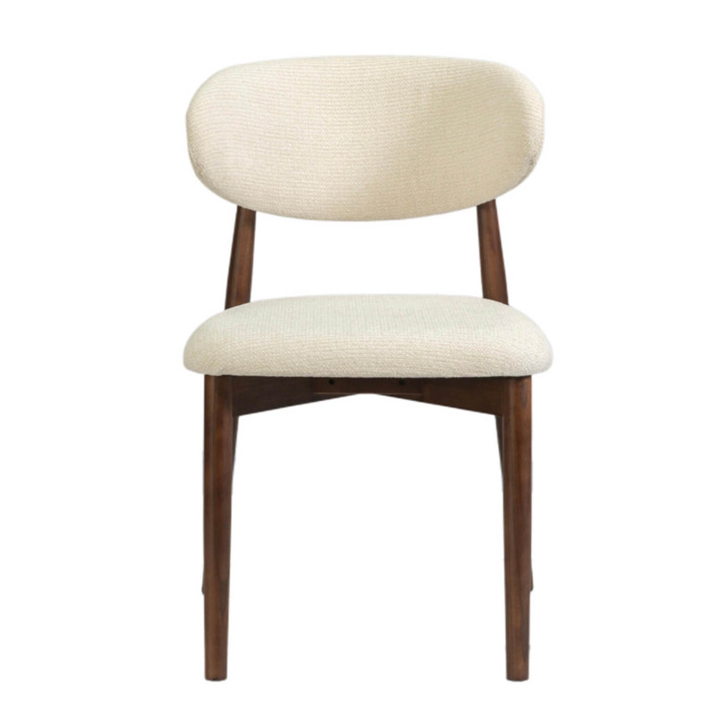CHAISE EN FRÊNE ET TISSU SCANDINAVE CLARA