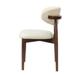 CHAISE EN FRÊNE ET TISSU SCANDINAVE CLARA