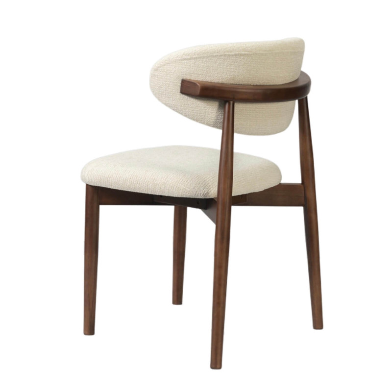 CHAISE EN FRÊNE ET TISSU SCANDINAVE CLARA