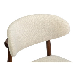 CHAISE EN FRÊNE ET TISSU SCANDINAVE CLARA