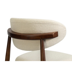 CHAISE EN FRÊNE ET TISSU SCANDINAVE CLARA
