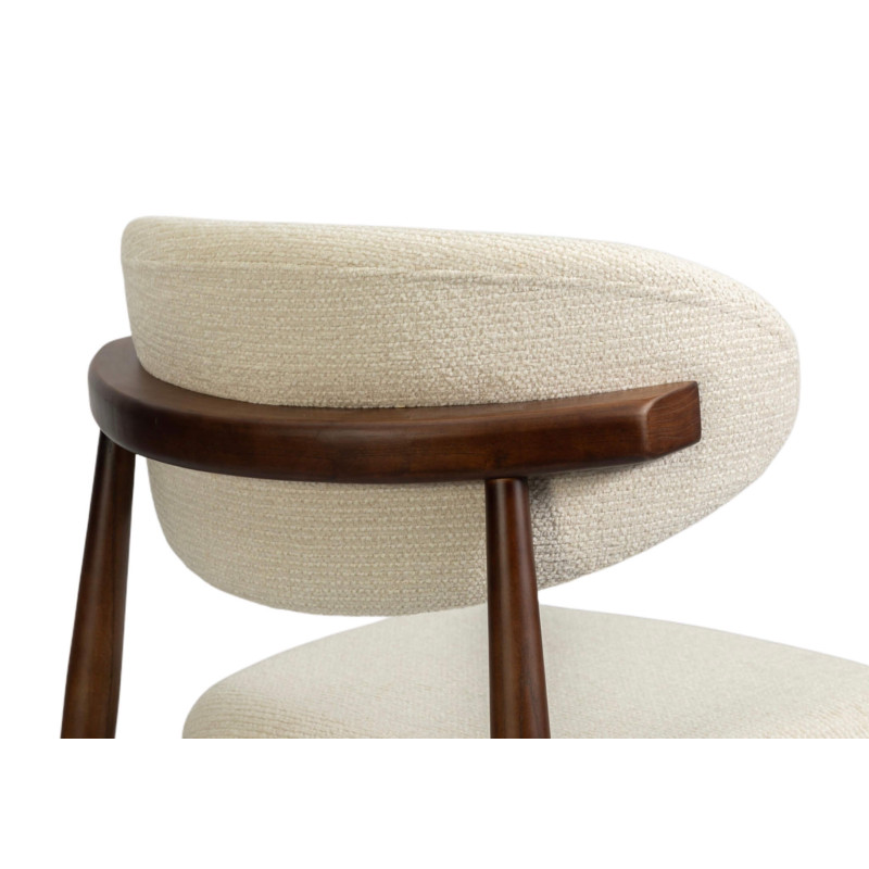CHAISE EN FRÊNE ET TISSU SCANDINAVE CLARA
