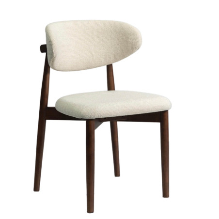 CHAISE EN FRÊNE ET TISSU SCANDINAVE CLARA