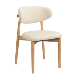 CHAISE EN FRÊNE ET TISSU SCANDINAVE CLARA