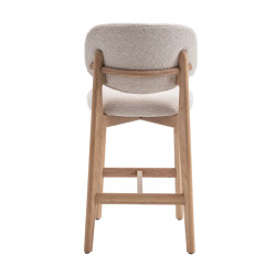 CHAISE D'ÎLOT EN CHÊNE ET TISSU SCANDINAVE CARMEN