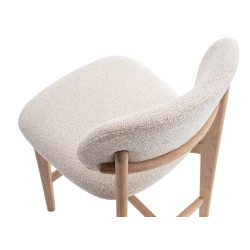 CHAISE D'ÎLOT EN CHÊNE ET TISSU SCANDINAVE CARMEN