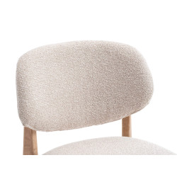 CHAISE D'ÎLOT EN CHÊNE ET TISSU SCANDINAVE CARMEN