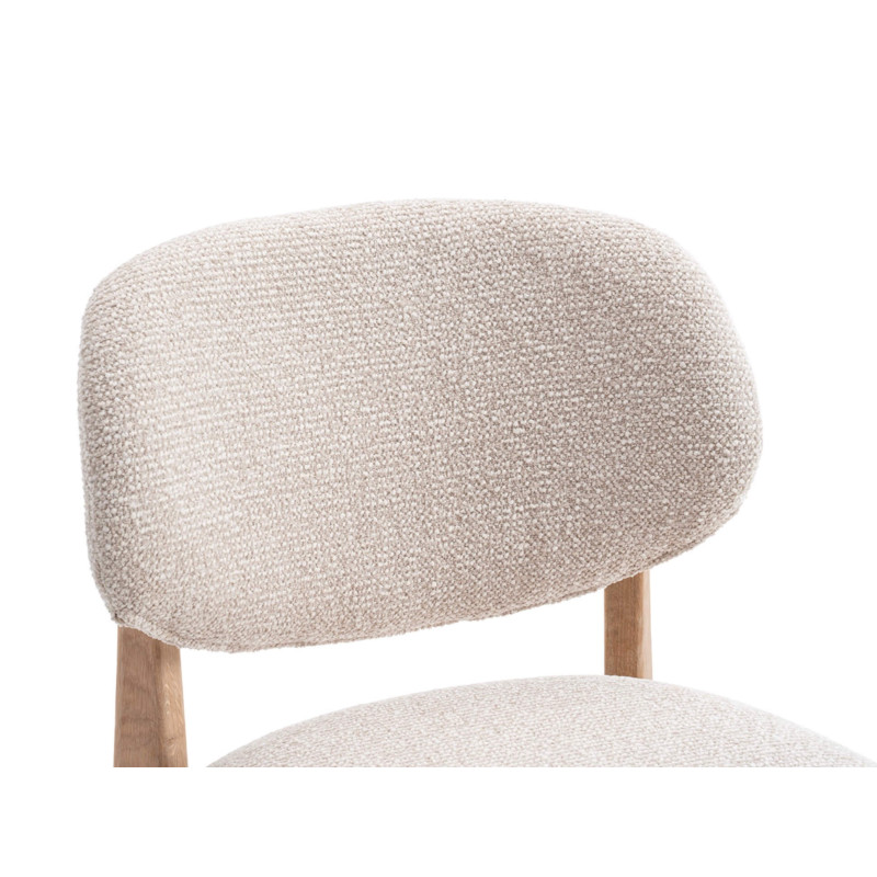 CHAISE D'ÎLOT EN CHÊNE ET TISSU SCANDINAVE CARMEN