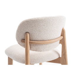CHAISE D'ÎLOT EN CHÊNE ET TISSU SCANDINAVE CARMEN