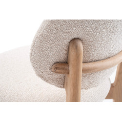 CHAISE D'ÎLOT EN CHÊNE ET TISSU SCANDINAVE CARMEN
