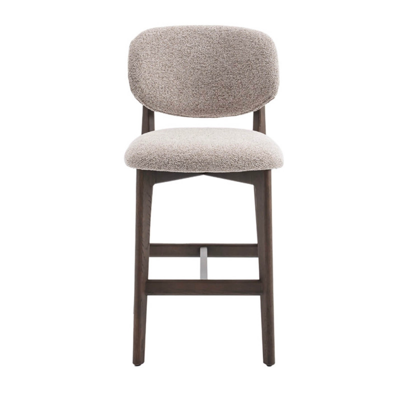 CHAISE D'ÎLOT EN CHÊNE ET TISSU SCANDINAVE CARMEN