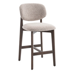 CHAISE D'ÎLOT EN CHÊNE ET TISSU SCANDINAVE CARMEN