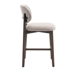 CHAISE D'ÎLOT EN CHÊNE ET TISSU SCANDINAVE CARMEN