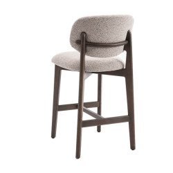 CHAISE D'ÎLOT EN CHÊNE ET TISSU SCANDINAVE CARMEN
