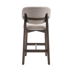 CHAISE D'ÎLOT EN CHÊNE ET TISSU SCANDINAVE CARMEN