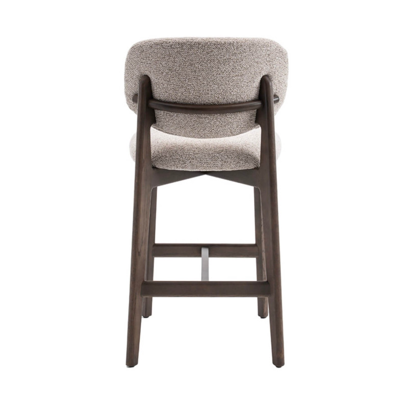 CHAISE D'ÎLOT EN CHÊNE ET TISSU SCANDINAVE CARMEN