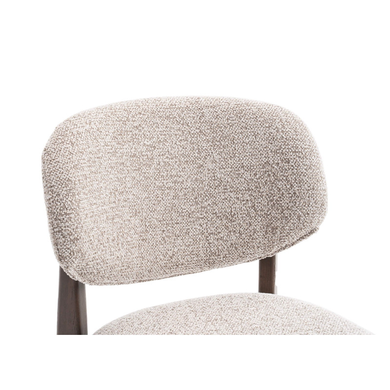 CHAISE D'ÎLOT EN CHÊNE ET TISSU SCANDINAVE CARMEN
