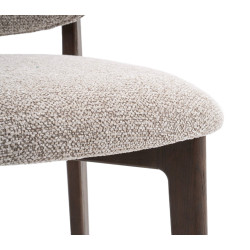 CHAISE D'ÎLOT EN CHÊNE ET TISSU SCANDINAVE CARMEN