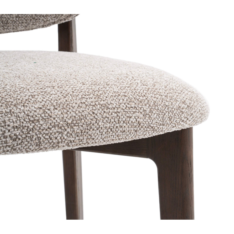 CHAISE D'ÎLOT EN CHÊNE ET TISSU SCANDINAVE CARMEN
