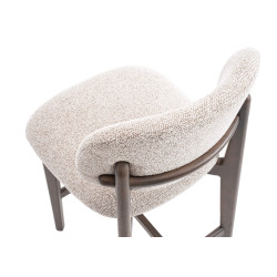CHAISE D'ÎLOT EN CHÊNE ET TISSU SCANDINAVE CARMEN