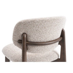 CHAISE D'ÎLOT EN CHÊNE ET TISSU SCANDINAVE CARMEN