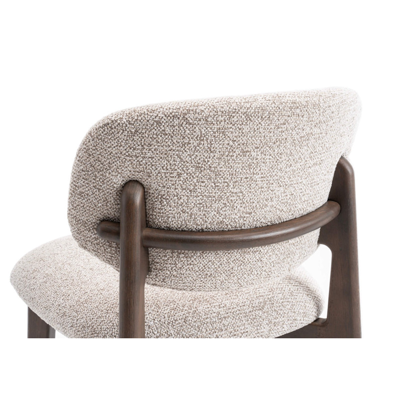 CHAISE D'ÎLOT EN CHÊNE ET TISSU SCANDINAVE CARMEN