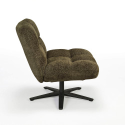 FAUTEUIL LOUNGE PIEDS ÉTOILE ANGELO