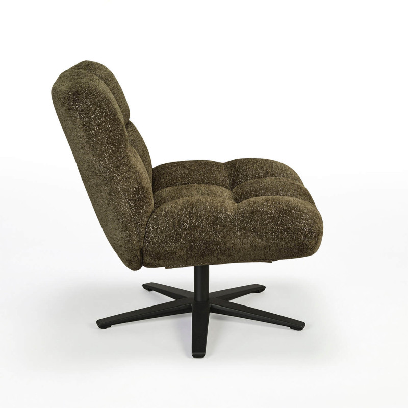 FAUTEUIL LOUNGE PIEDS ÉTOILE ANGELO