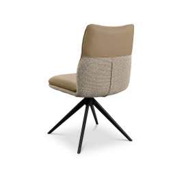 CHAISE MODERNE EN CUIR ET TISSU EMMY