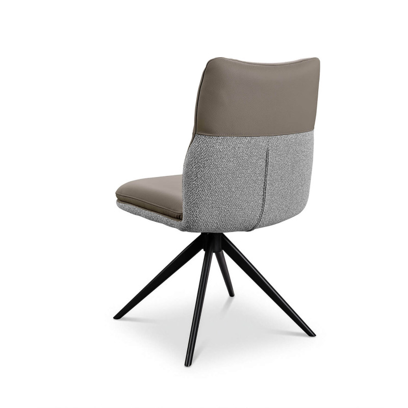 CHAISE MODERNE EN CUIR ET TISSU EMMY