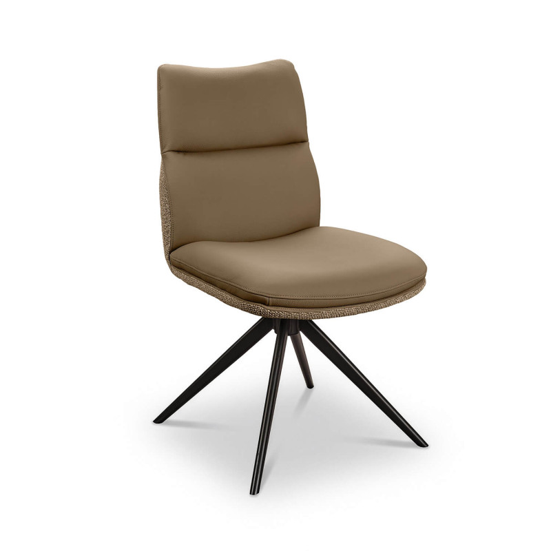 CHAISE MODERNE EN CUIR ET TISSU EMMY