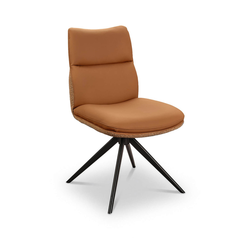 CHAISE MODERNE EN CUIR ET TISSU EMMY
