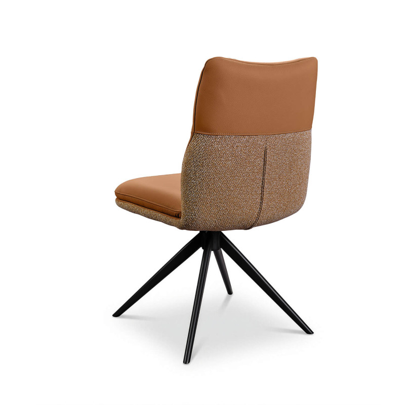 CHAISE MODERNE EN CUIR ET TISSU EMMY