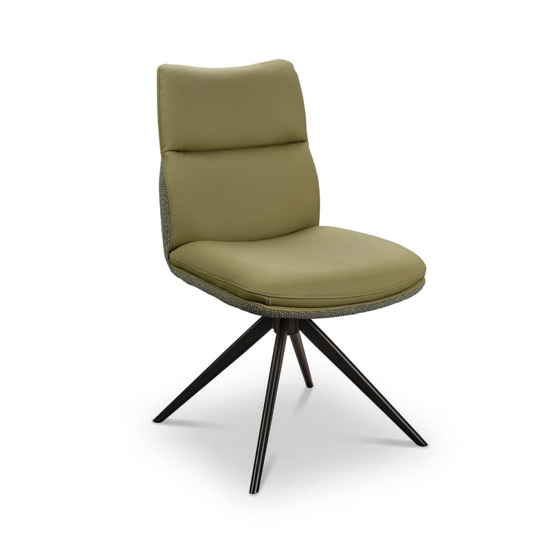 CHAISE MODERNE EN CUIR ET TISSU EMMY