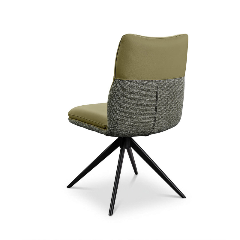 CHAISE MODERNE EN CUIR ET TISSU EMMY