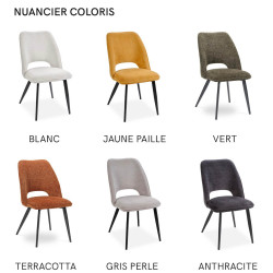 Chaise NOLWEEN en Tissu Déco Moderne - Le Chaisier