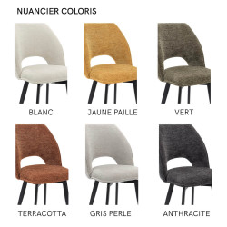 Tabouret Snack Pivotant en Tissu Déco NOLWEEN - Le Chaisier