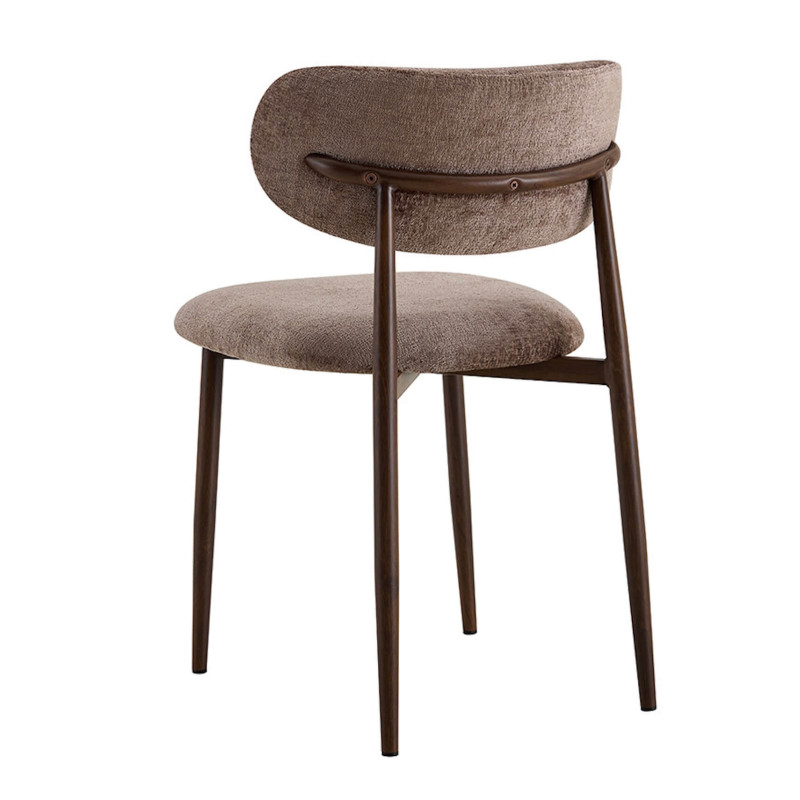 CHAISE SCANDINAVE TISSU ET IMITATION BOIS NONO