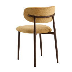 CHAISE SCANDINAVE TISSU ET IMITATION BOIS NONO